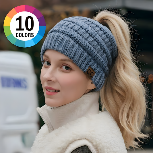 Messy Bun Winter Beanie™